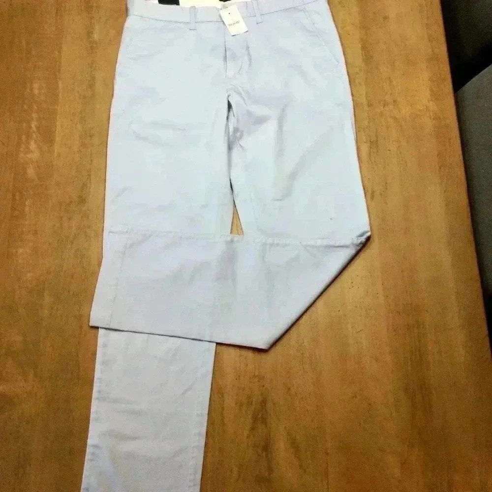 J Crew straight leg pants 32x34, sky blue color, flex.